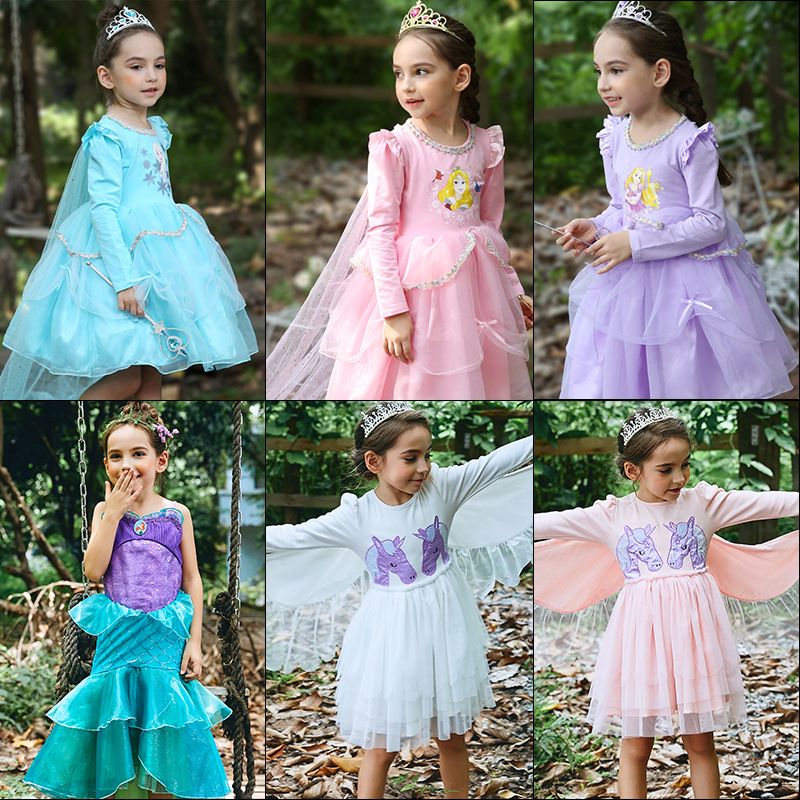 Picture of Dropshipping Kidsren's Dress European and American Kidsren's Clothing Kidsren's Snow White Dress Girls Dress Halloween Dance Costume