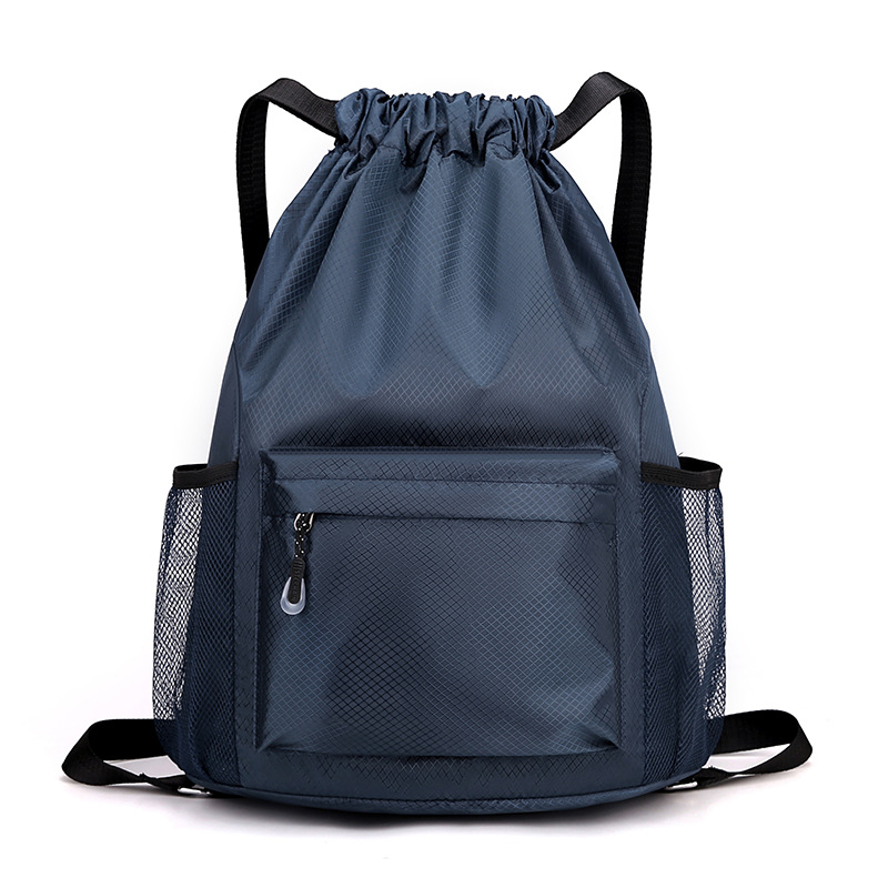 Picture of New Outdoor Mountaineering Backpack for Women Oxford Cloth Simple Pure Color Drawstring Flap Pocket Pants Advertising Printable Logo Backpack