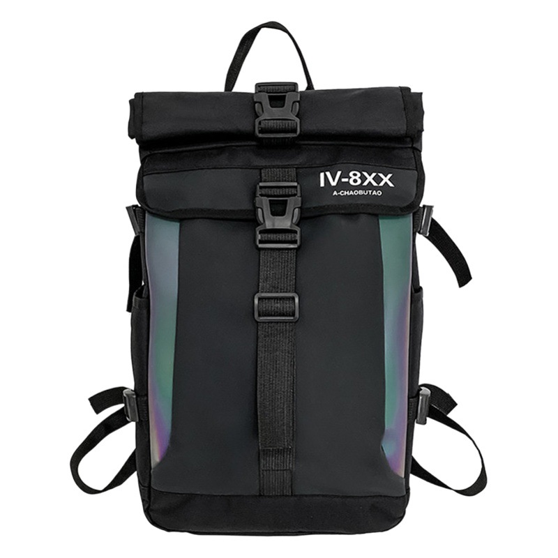 Schoolbag Ins Japanese Style Street Fashion Brand Sports Reflective Backpack Trendy Large Capacity Travel Backpack for Male College Students