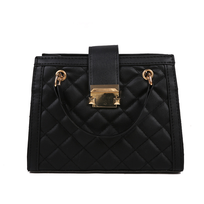 Picture of Textured Rhombic Chain Bag Women's 2022 New Fashionable Korean Style Fashionable Casual Crossbody Large Capacity Chain Shoulder Bag