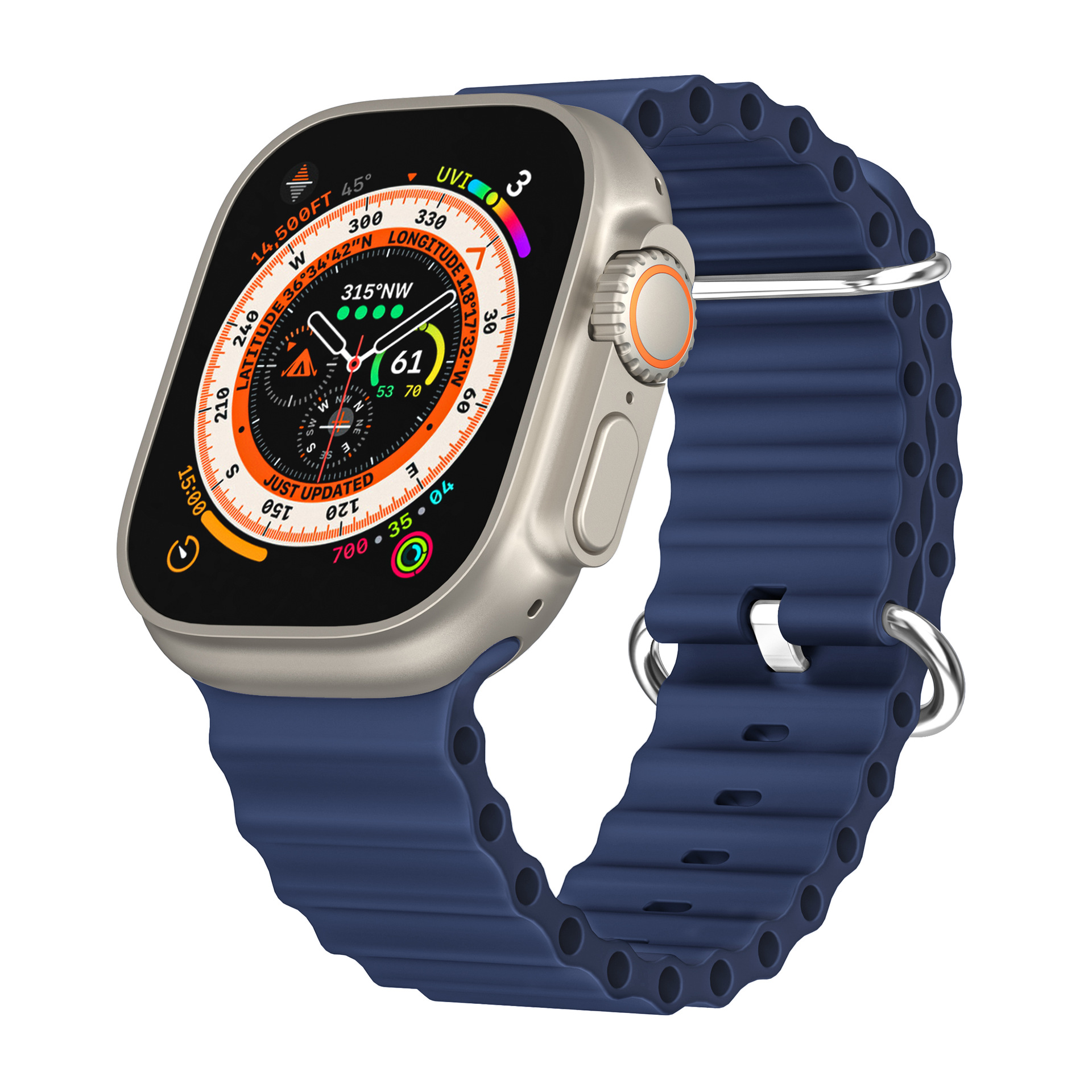 Picture of For Apple watchs10 Silicone Strap iwatch9Ultra Ocean Wave Silicone Strap