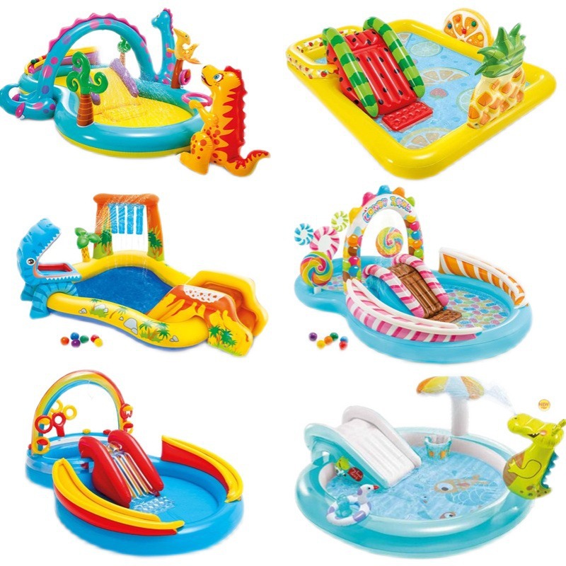 Picture of INTEX outdoor water spray children's toys inflatable swimming pool for family paddling pool with slide pool swimming pool