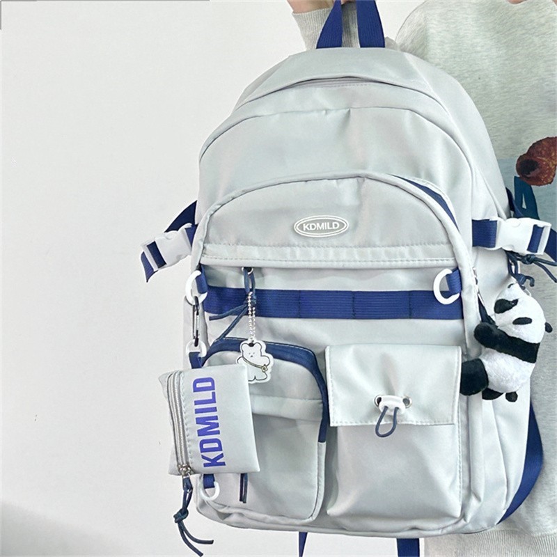 Picture of Korean-style Retro Tooling College Student Schoolbag Senior high school Junior High School Student Simple All-match Backpack Large Capacity Backpack for Men and Women