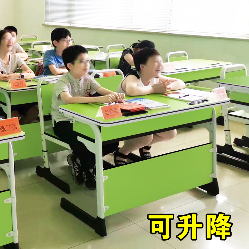 Students' Desks and Chairs Training Course for Primary and Secondary School Students Cram School Tutorial Class Single Double Lift Training Organization Tables and Chairs