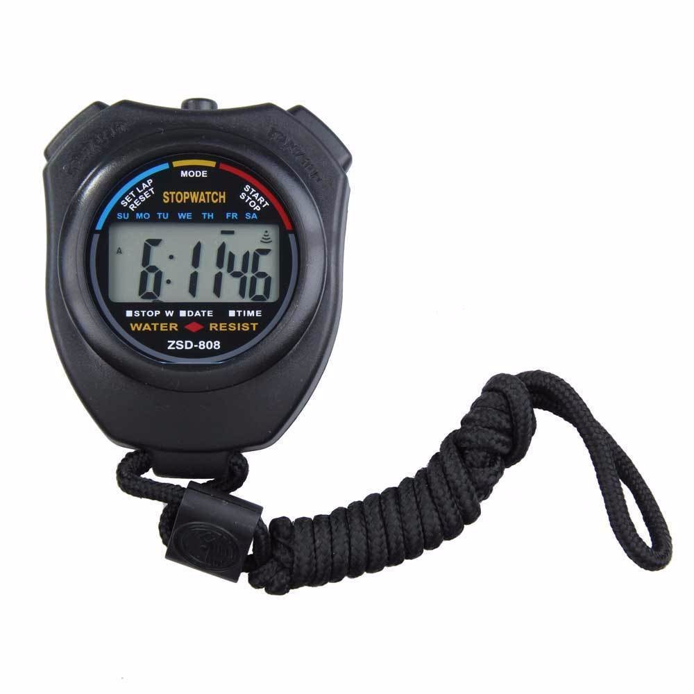 ZSD-808 Stopwatch Single Row Double Channel Student Fitness Training Competition Professional Sports Stopwatch Waterproof Timer