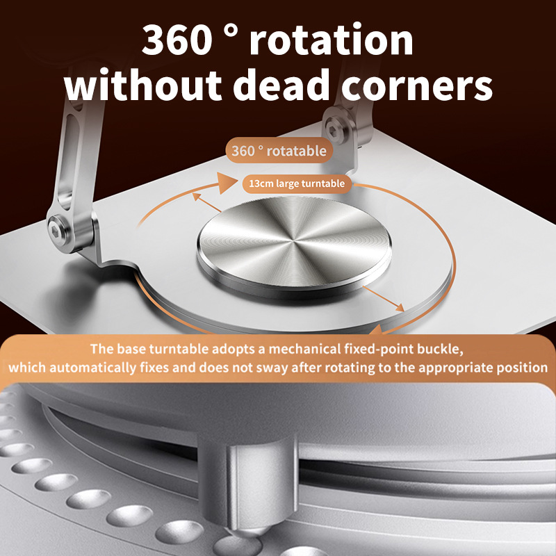 Picture of Rotating Laptop Stand Vertical Desktop Elevating Hollow Cooling Lifting Folding Metal Laptop Stand