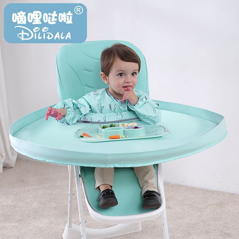 Blw Independent Feeding Baby Food Supplement Tableware Anti-Dirty Artifact Baby Dining Table and Chair Pad Feeding Bib Tray