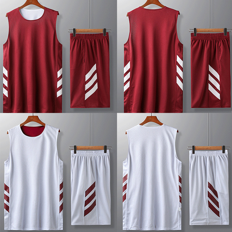 Picture of Double-sided Basketball Suit suit Men's Mesh Breathable Competition Suit Group Buying Children's Personalized Jersey Printing Printing