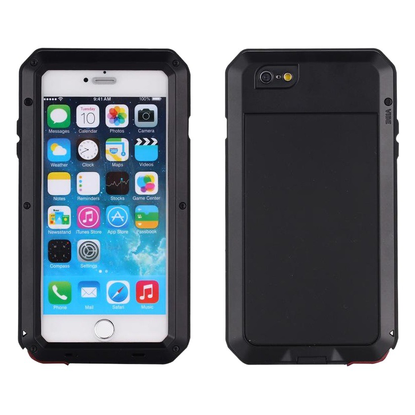Suitable for Apple Iphone6/7/8 Three-Proof Mobile Phone Case Metal Anti-Fall Mobile Phone Protective Cover Cross-Border Factory Supply