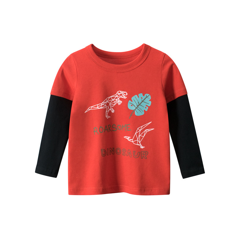 Picture of 27Kids children's clothing autumn new wholesale baby clothes children's long sleeve T-shirt boys bottoming shirt a substitute