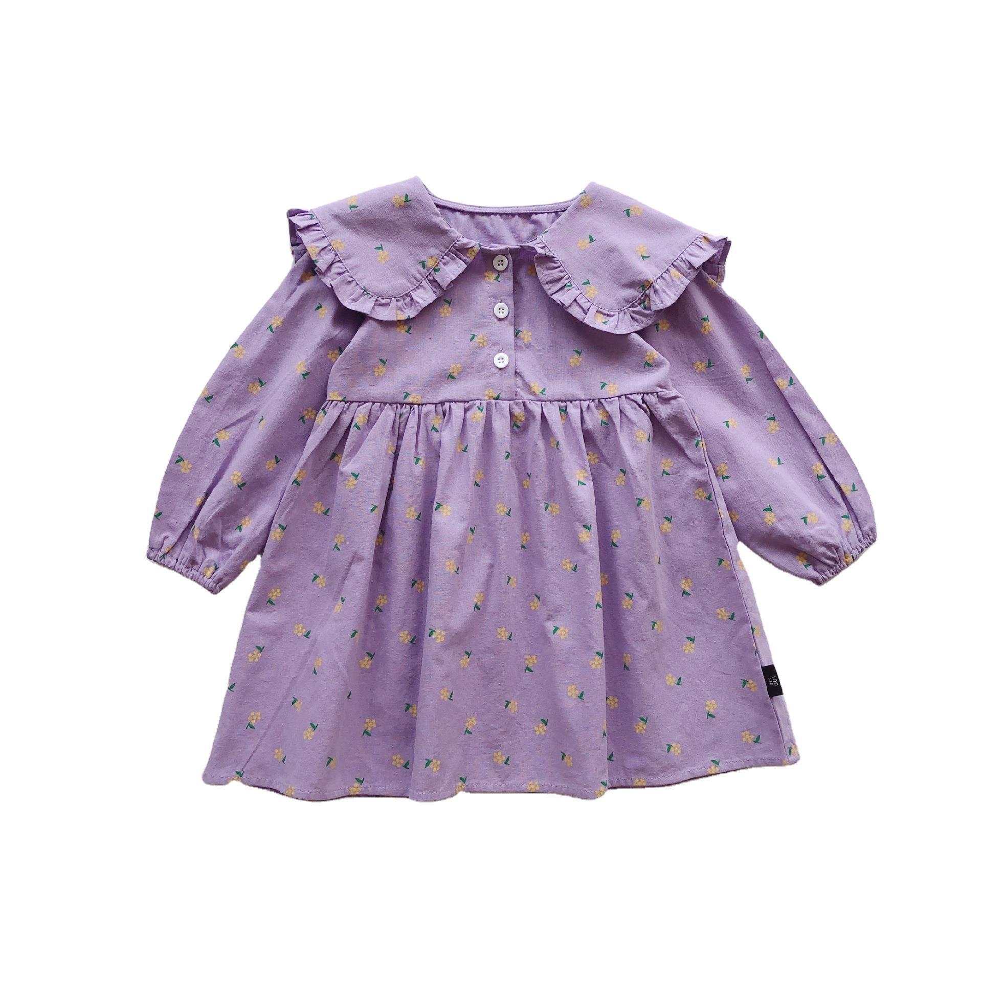 Picture of Mdd Girls Korean Floral College Style Skirt 2024 Spring and Autumn Lolita Long Sleeve Ruffle Dress