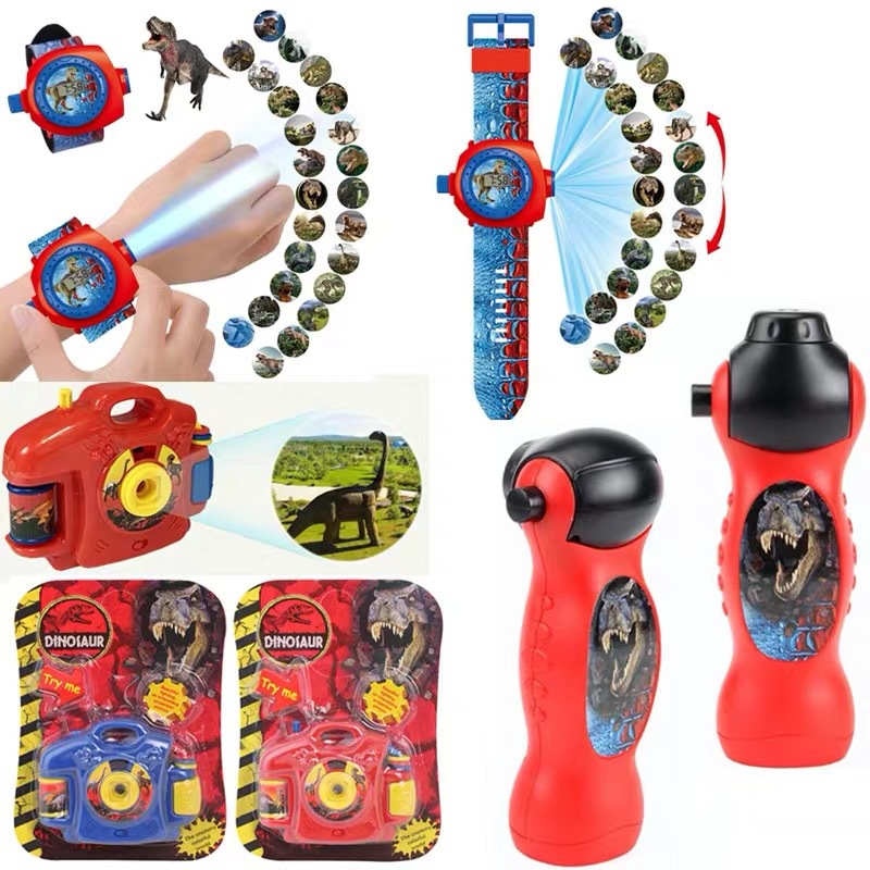 Picture of For cross-border dinosaur projection luminous toys children projector flashlight projection watch camera bedtime story
