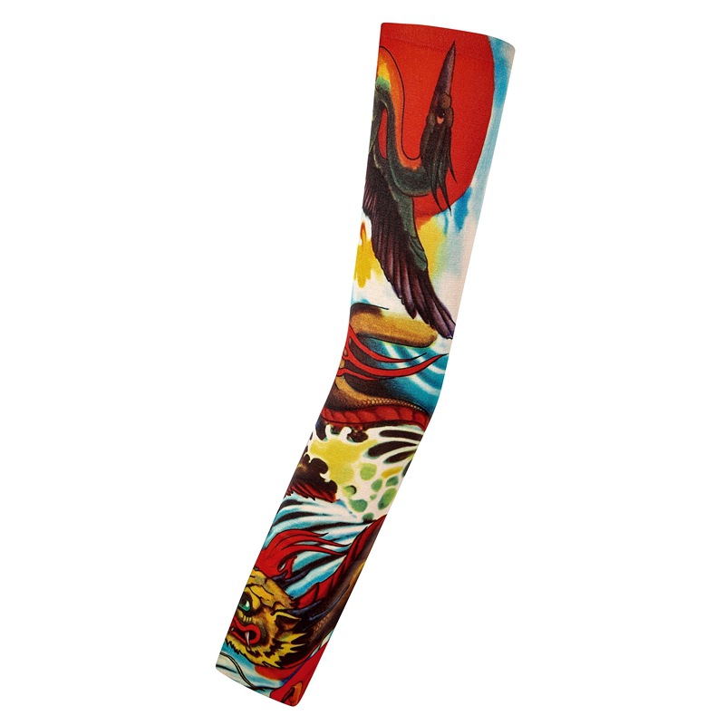 Picture of Outdoor Sleeve Tattoo Sleeve Seamless Men's and Women's Flower Arm Riding Sunscreen Sleeve Tattoo Arm Gifts