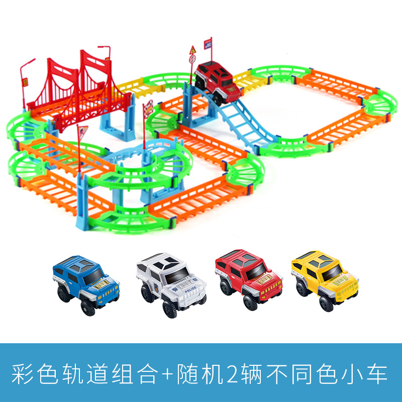 Picture of Children's Rail Car Variant Assembly Electric Simulation Small Train High Speed Track Educational diy Toy Toy Stall