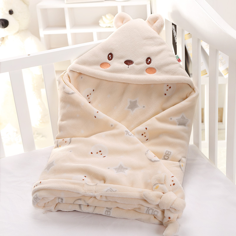 Picture of Factory for a generation of hair agent baby hugging newborn wrapped spring and autumn thin cotton swaddling towel