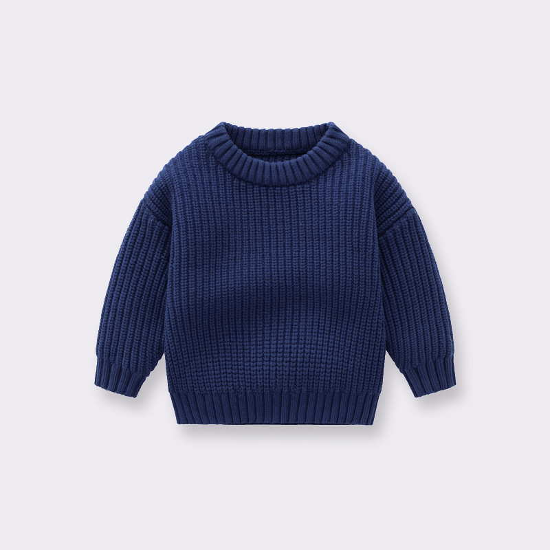 Picture of Baby Knitwear Loose Round Neck Girls and Boys Pullover 2024 Autumn and Winter Baby Knitwear Knitwear Children's Clothing