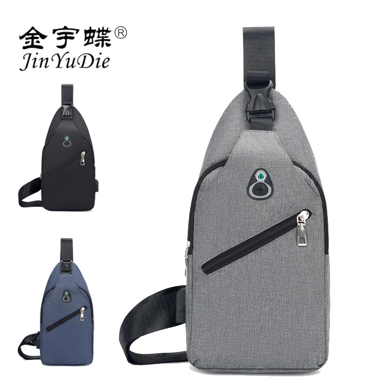 Picture of Men's Crossbody Bag Waterproof usb Charging Chest Bag Travel Riding Crossbody Bag Men's Chest Bag Casual Trendy Crossbody Bag