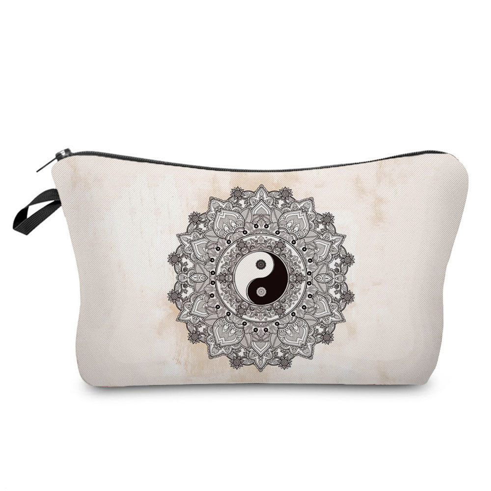Picture of Factory Direct geometric printing cosmetic bag simple pattern wash bag portable travel cosmetics storage bag