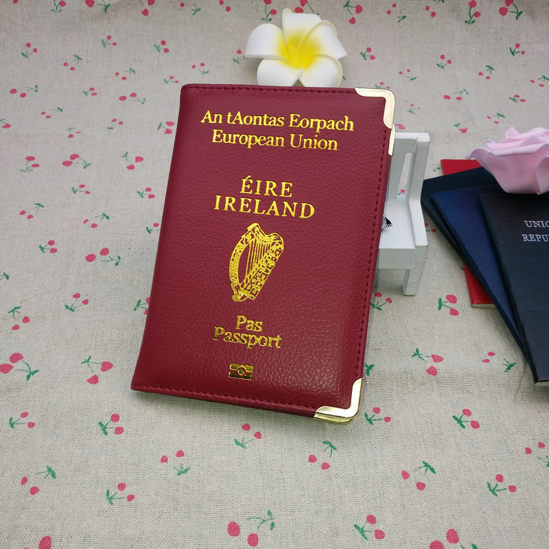 Picture of Multicolor Optional PU Ireland Passbook Holder Passbook Holder Travel Multi-function Bi-fold Passbook Bag Certificate Holder