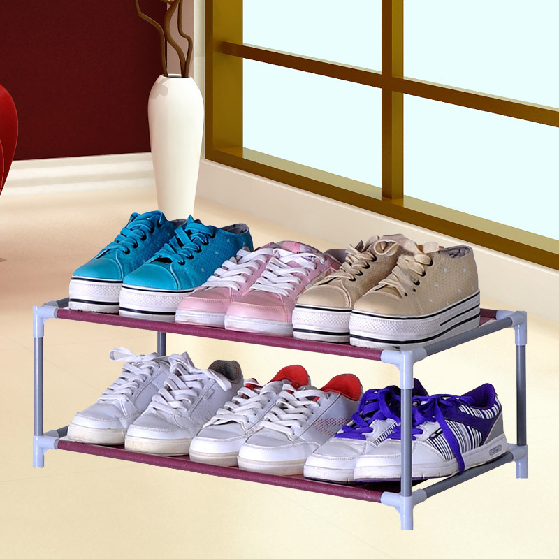 Picture of Simple Shoe Rack Multi-layer Steel Pipe Assembly Dustproof Shoe Cabinet Student Dormitory Home Storage Cabinet Economical Shoe Cabinet Shoe Rack