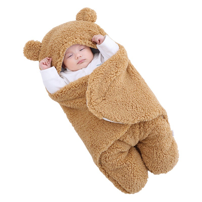 Baby Holding Sleeper Autumn and Winter Thickened Newborn Baby Swaddling Supplies Anti-startling Outgoing Bag Sleeping Bag