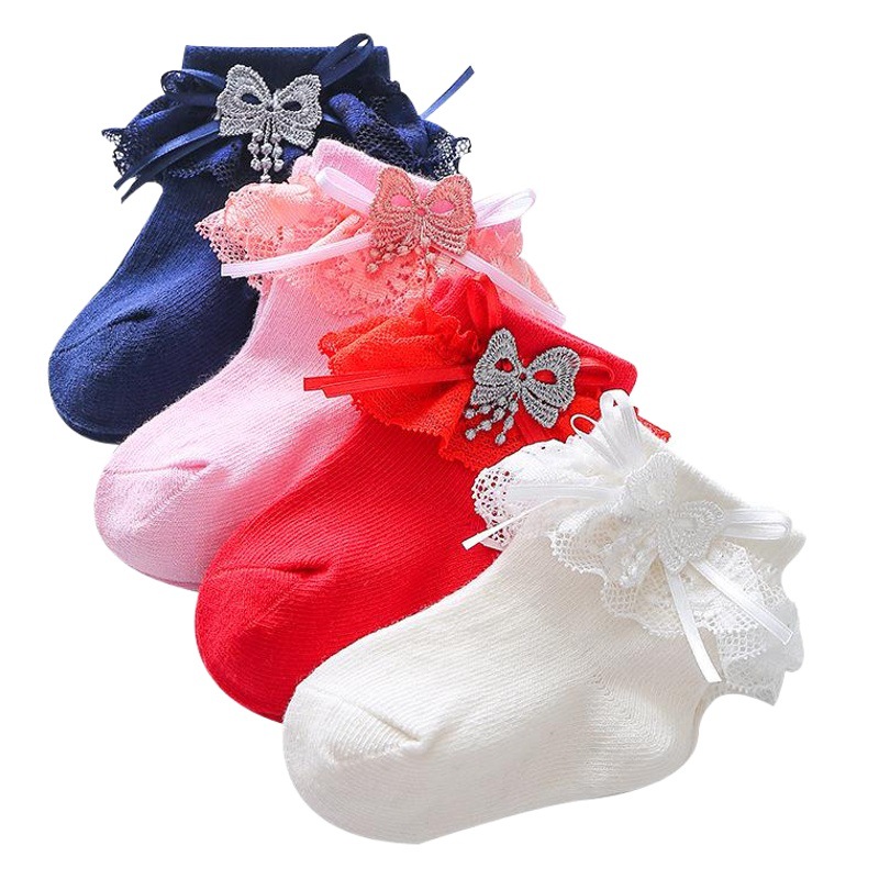 New Children's Lace Socks Women's Baby Socks Women's Socks Cross-border E-Commerce Autumn and Winter Lace Dance Socks Princess Socks