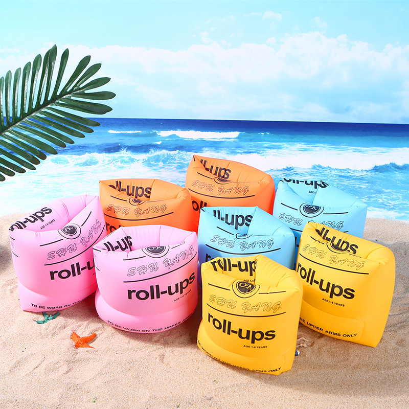 Manufacturers wholesale thickened adult inflatable swimming water swimming sleeve inflatable arm round sleeve hair