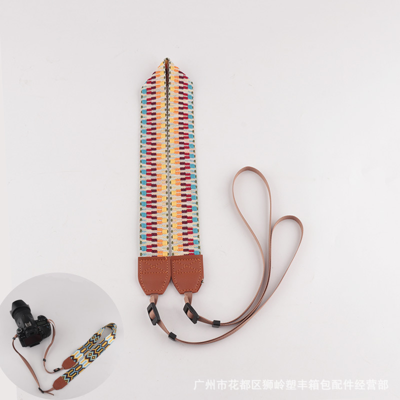 Picture of in stock Camera Shoulder Strap Decompression Camera Strap Hanging Neck Jacquard Camera Strap Various Types Universal Camera Strap