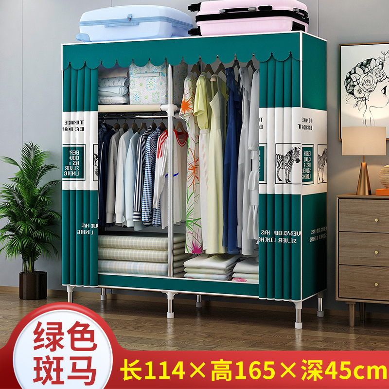 Picture of 2025 New Steel Pipe Fabric Wardrobe Simple Assembly Wardrobe Home Bedroom Cabinet Rental Single Wardrobe