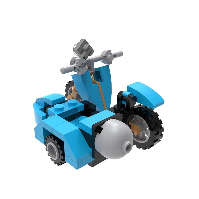 Picture of MOC building blocks compatible with Lego 67636 Higer's motorcycle Harry Potter small particles assembling toys