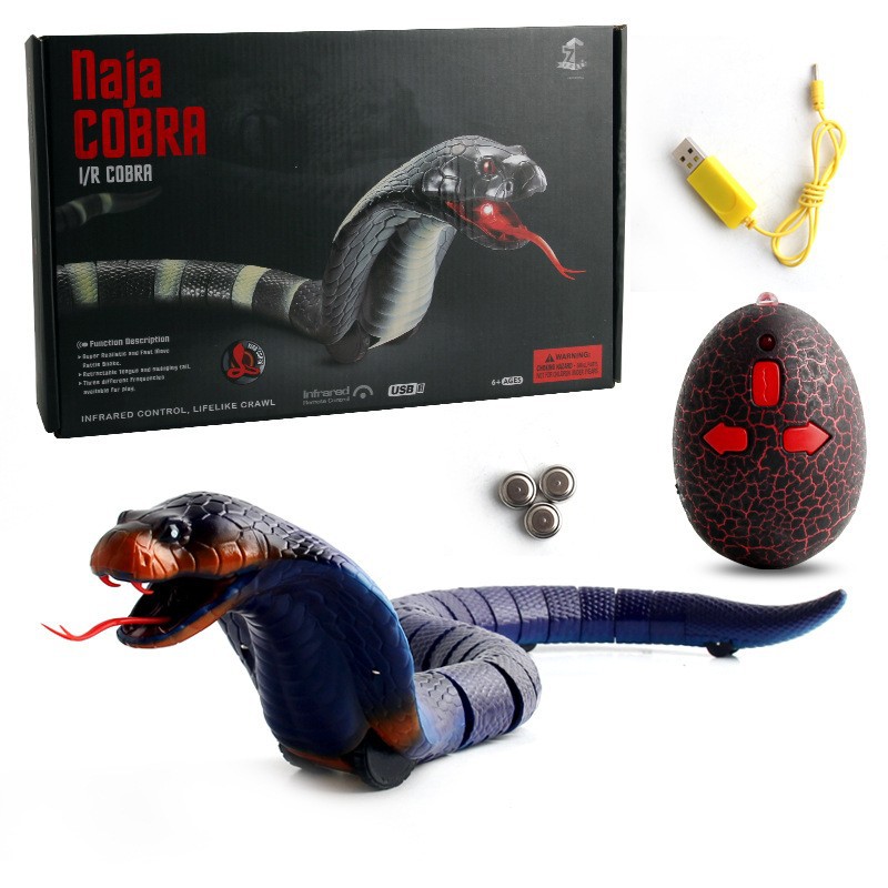 Picture of New and Unique Trick Toys, Reptiles, Remote Control Rattlesnake, Sensor Cobra, Silver Ring Snake, Funny Toys