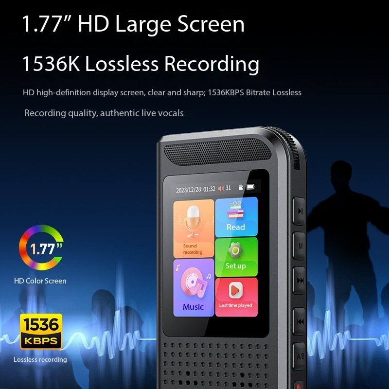 Picture of Cross-Border Preferred Voice Recorder Manufacturer Direct Sales Support Overseas Orders One-Click Recording Internal Recording and External Plug-In Microphone Voice Control