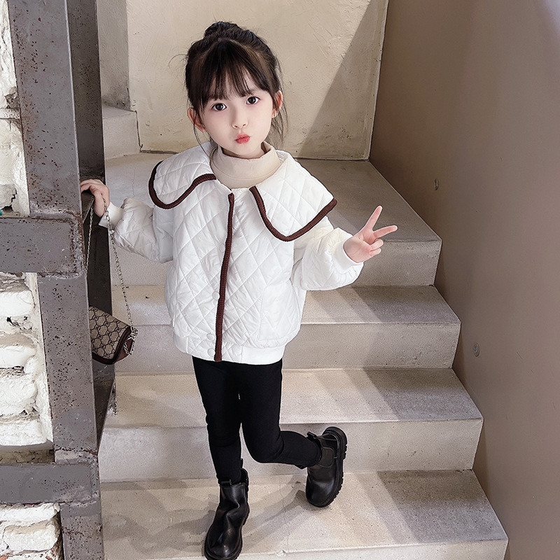 Picture of Girls' 2024 autumn new cotton-padded coat children's western style winter quilted coat all-matching top fashionable light cotton-padded coat