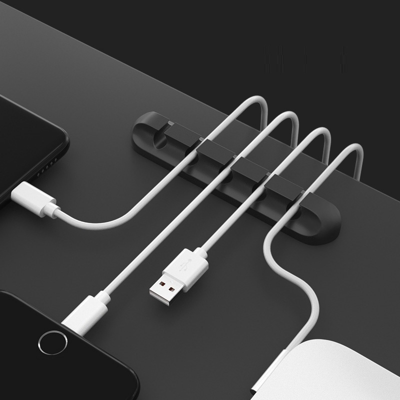 Headset Charging Cable Clamp Solder Wire Network Cable Silicone Organizer Data Cable Car Organizer