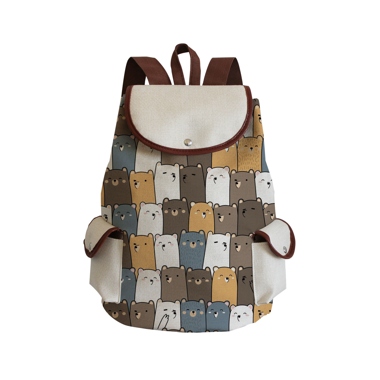 Picture of 2022 Cartoon Cute Backpack New Student Schoolbag Fashion Cat Group Printed Travel Backpack to Set