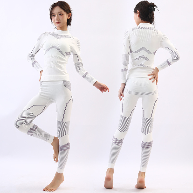 Ski Quick-Drying Intimates, Thermal Compression, Sweat-Wicking and Breathable, Outdoor Mountaineering Sportswear for Women and Men, Functional Tight-Fitting Suit