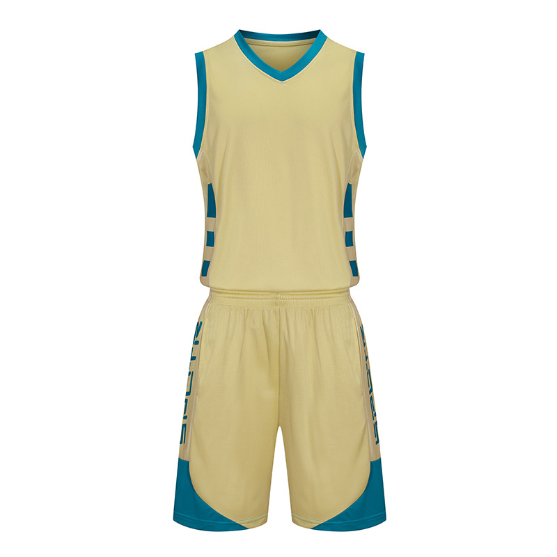 Picture of Summer new dry breathable outdoor sports color matching basketball clothes suit powerful manufacturers wholesale printed logo printing