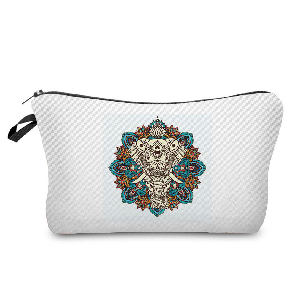 Picture of Factory Direct geometric printing cosmetic bag simple pattern wash bag portable travel cosmetics storage bag
