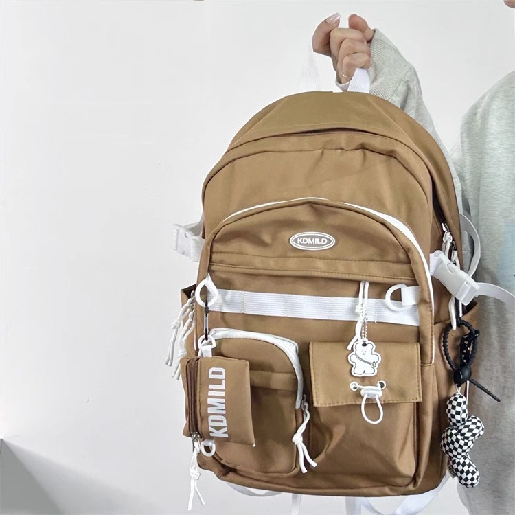 Picture of Korean-style Retro Tooling College Student Schoolbag Senior high school Junior High School Student Simple All-match Backpack Large Capacity Backpack for Men and Women