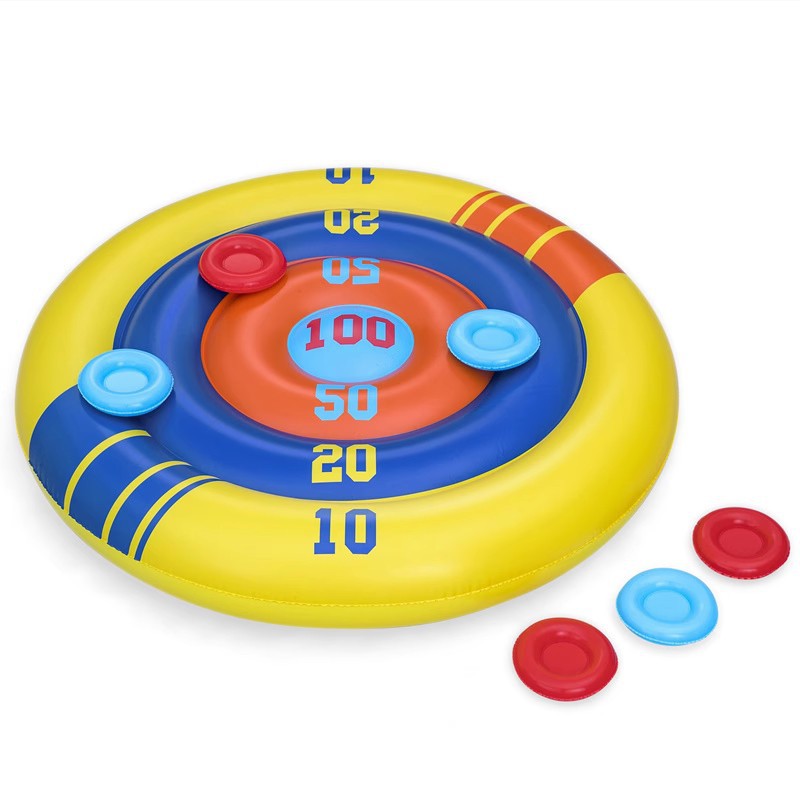 Picture of Boys and girls baby swimming pool water supplies inflatable basketball stand children's water interactive shooting football door game disc