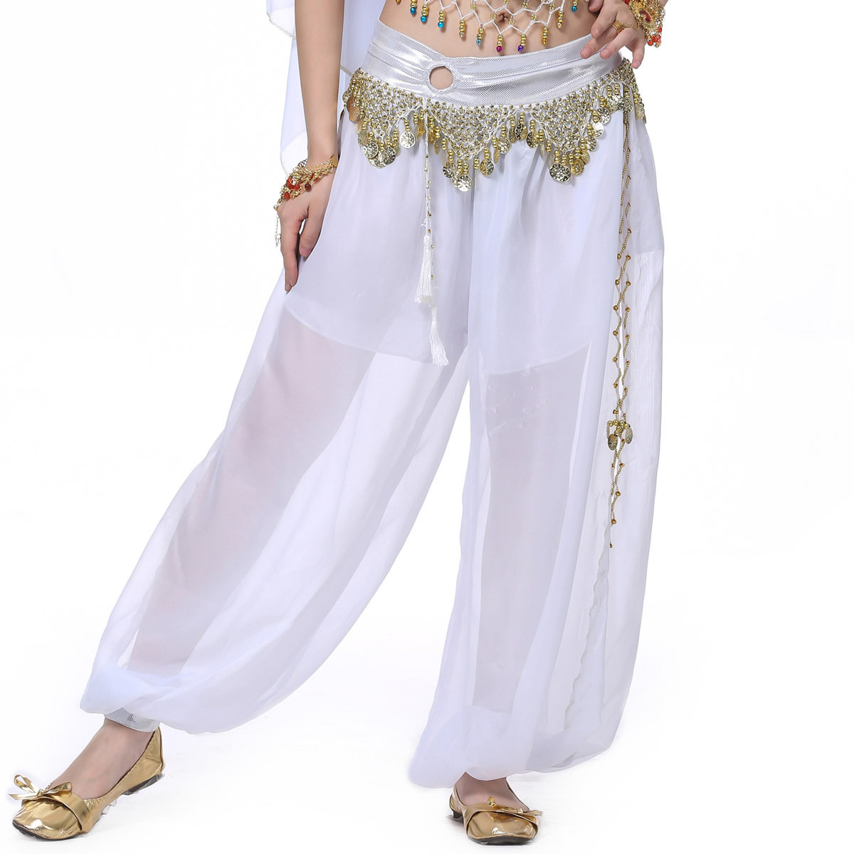 Picture of Dancer Ring Lanterns Belly Dance Performance Dance Pants Belly Dance Pants