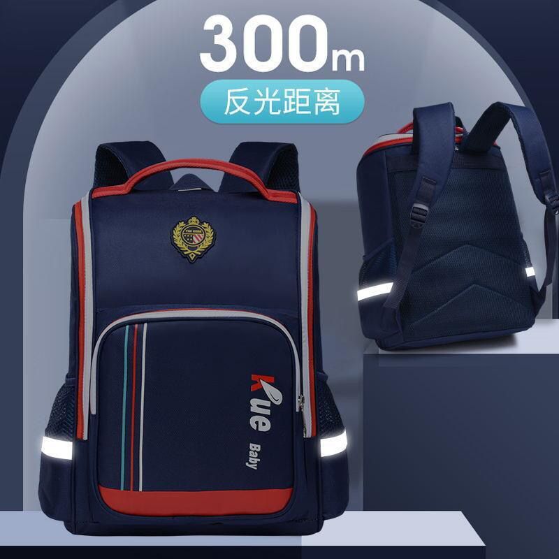 Picture of Primary school student schoolbag boys and girls 2-6 grade children's large capacity backpack ultra-light spine protection burden reduction British backpack