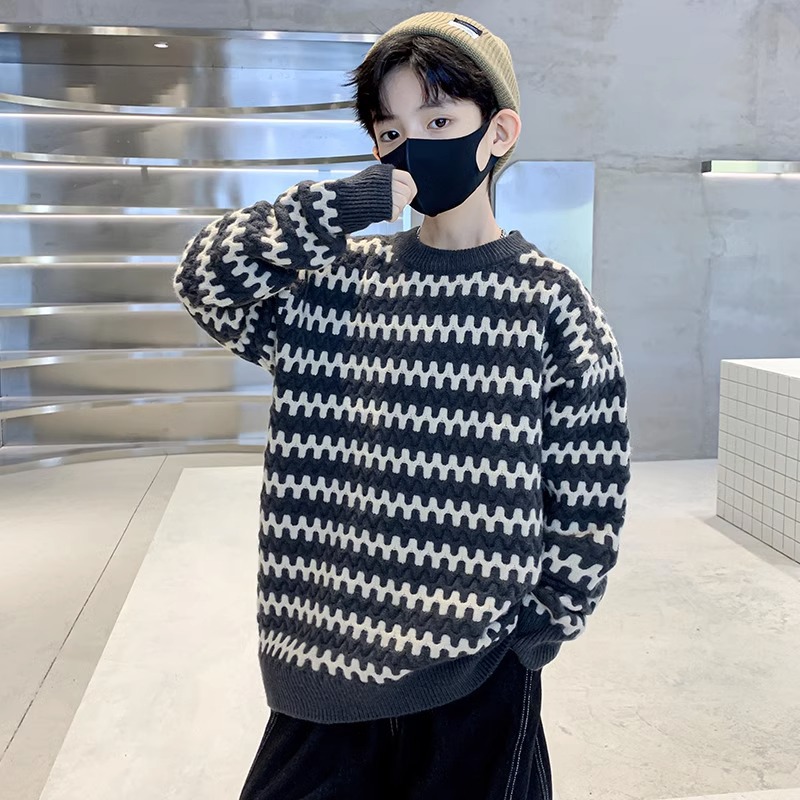 Picture of Boys' sweater autumn and winter style fried street 2023 new knitwear winter boys' medium and large children's winter top western style