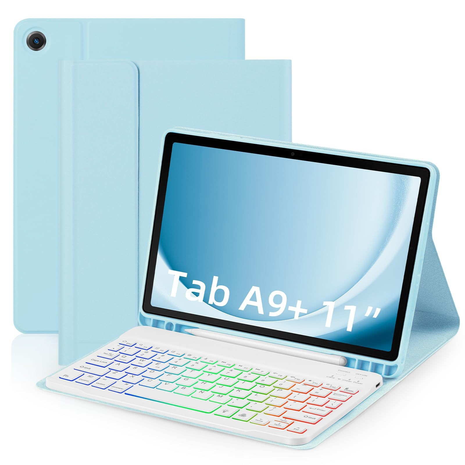 Picture of Bluetooth Keyboard Suitable for Samsung S9 11inch Tablet Protective Case S9/S9Fe Inch Keyboard A8 X205 Protective Case