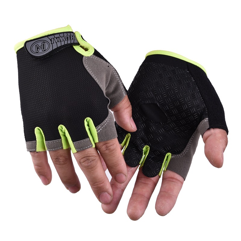 Picture of Half-finger outdoor sports cycling gloves for men and women mountaineering fitness yoga driving shock-absorbing non-slip open-finger breathable gloves
