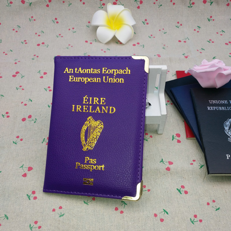 Picture of Multicolor Optional PU Ireland Passbook Holder Passbook Holder Travel Multi-function Bi-fold Passbook Bag Certificate Holder