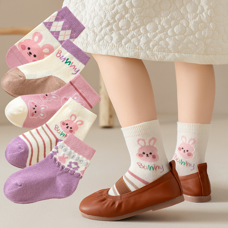 Autumn and winter new children's socks cartoon cotton Korean thick baby socks breathable sweat-absorbent boys and girls socks wholesale