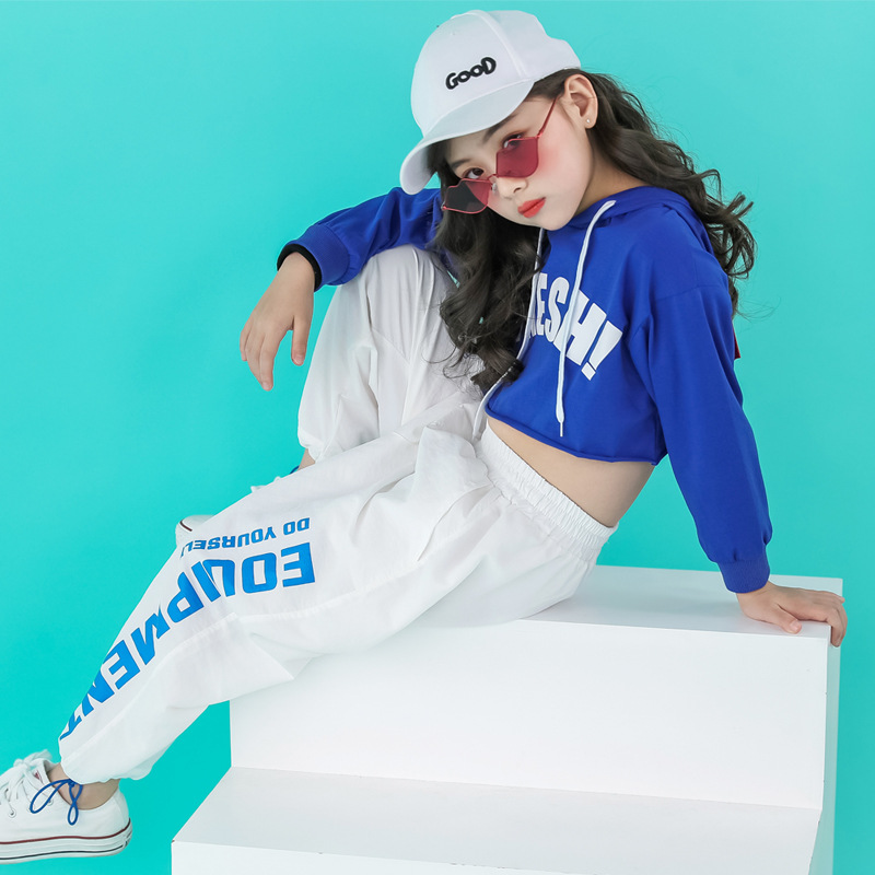 Picture of New Hip-Hop Girls' Street Dance Suit Trendy Show Korean Crop Top Children's Jazz Dance Table Performance Costume