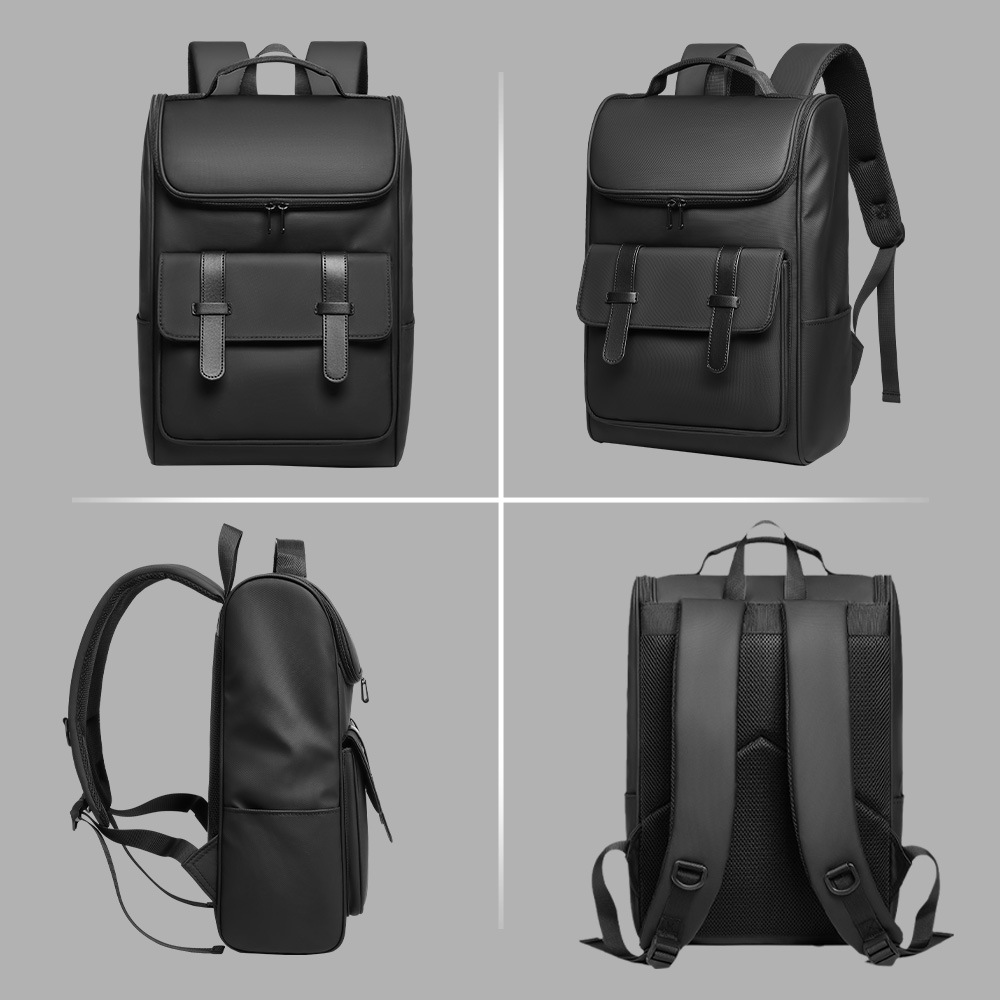 Picture of Cross-Border Trendy Backpack Men's Fashion Casual Student School Bag Multi-Functional Waterproof Computer Backpack Wholesale Customization