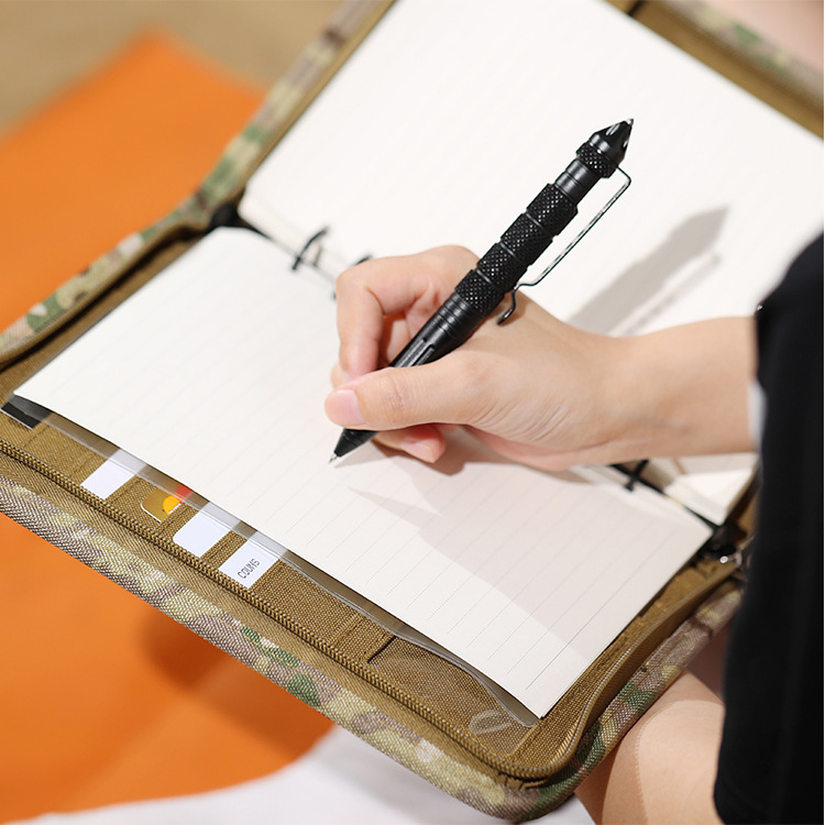 Picture of Cross-border Tactical Stationery Outdoor Tactical Portable Notepad Loose-leaf Removable A6 Notebook Case